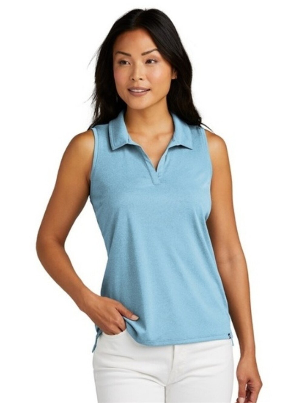 Travis Mathew Coto Performance Polo Tank Top Brilliant Blue Large NWT